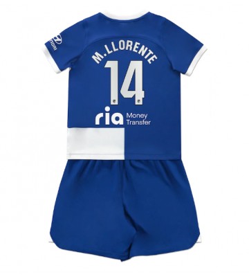 Atletico Madrid Marcos Llorente #14 Replika Babytøj Udebanesæt Børn 2023-24 Kortærmet (+ Korte bukser)